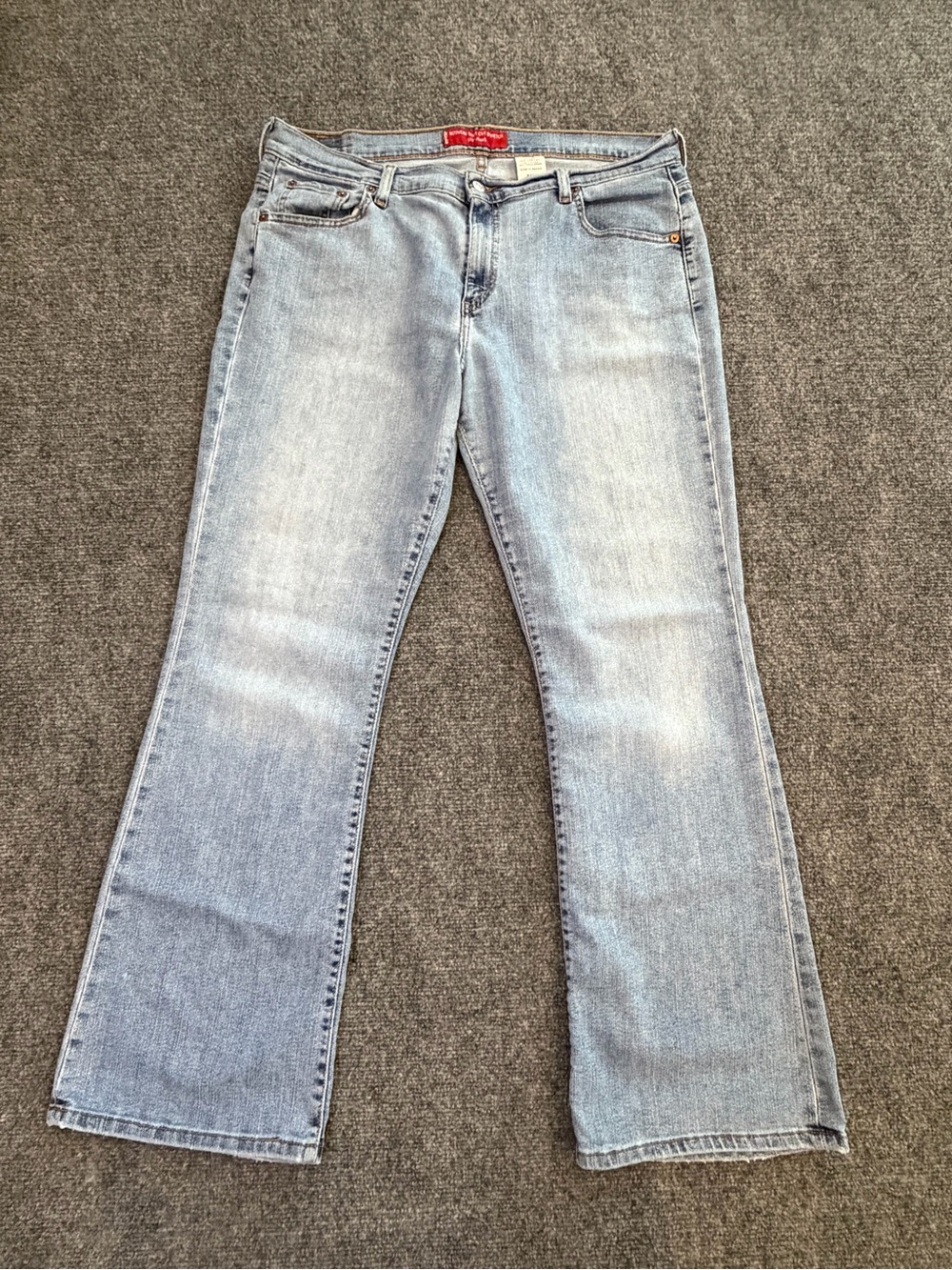 Y2K Levis 515 Jeans Sz 16M Womens Boot Cut Stretch Low Rise Medium Wash Blue Vtg